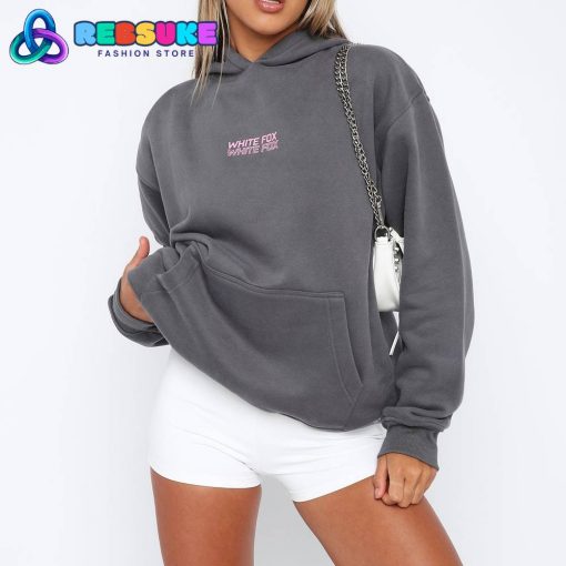 White Fox In Transit Oversized Hoodie Volcanic