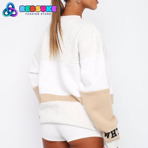 White Fox Latest And Greatest Oversized Sweater Neutral
