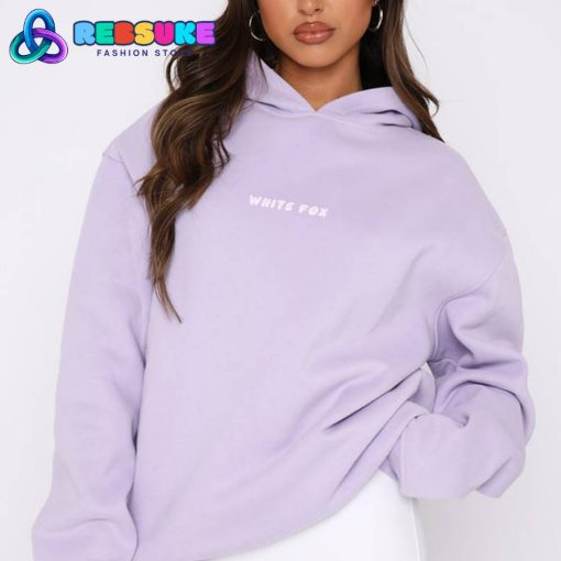 White Fox Leisure Series Oversized Hoodie Lavender