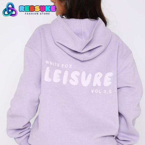 White Fox Leisure Series Oversized Lavender Hoodie