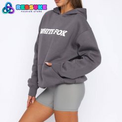 White Fox Lost Together Oversized Hoodie Volcanic