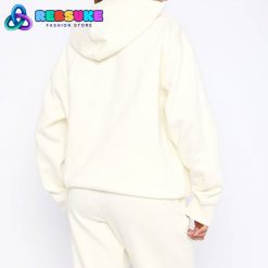White Fox Meet At Our Spot Oversized Hoodie Cream