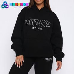 White Fox Missed Flights Oversized Hoodie Black