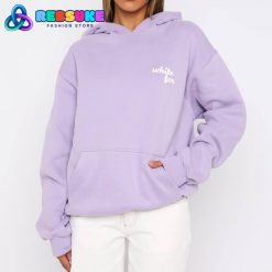 White Fox Not In The Mood Oversized Hoodie Lilac