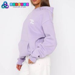 White Fox Not In The Mood Oversized Hoodie Lilac