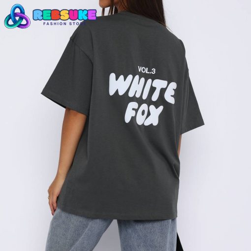 White Fox Offstage Oversized Tee Charcoal