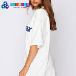 White Fox Offstage Oversized Tee Mineral Grey