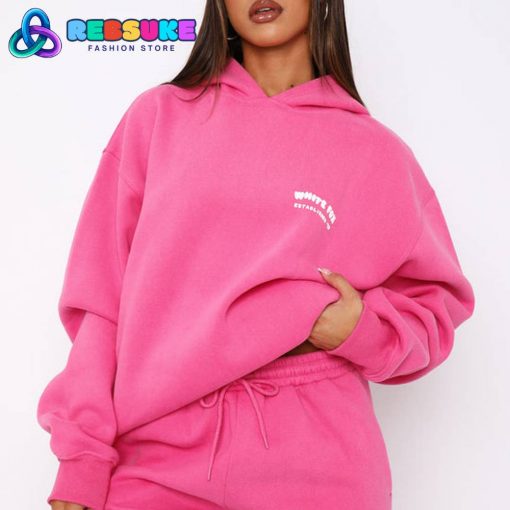 White Fox The Main Season Oversized Hoodie Hot Pink