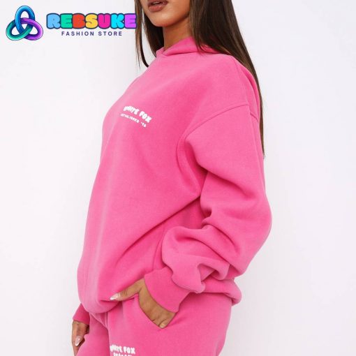 White Fox The Main Season Oversized Hoodie Hot Pink