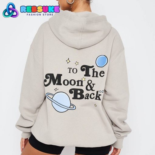 White Fox To The Moon Oversized Lunar Hoodie