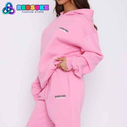 White Fox Vacay Calling Oversized Hoodie Pink