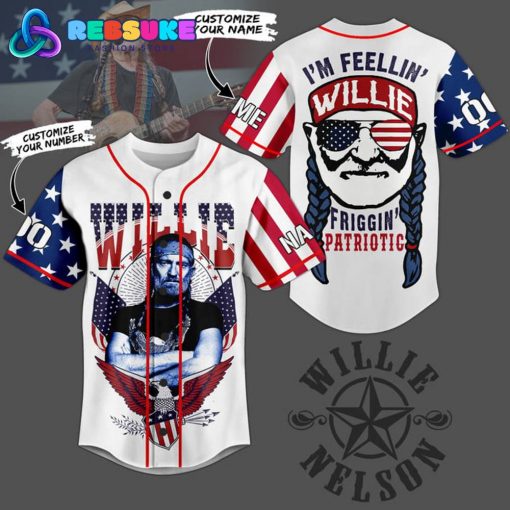 Willie Nelson Happy Independence Day Customized Baseball Jersey