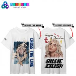 Billie Eilish Cross The Line Custom Name White Shirt