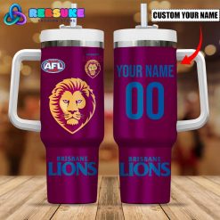 Brisbane Lions AFL Custom Name 40 oz Stanley Tumbler