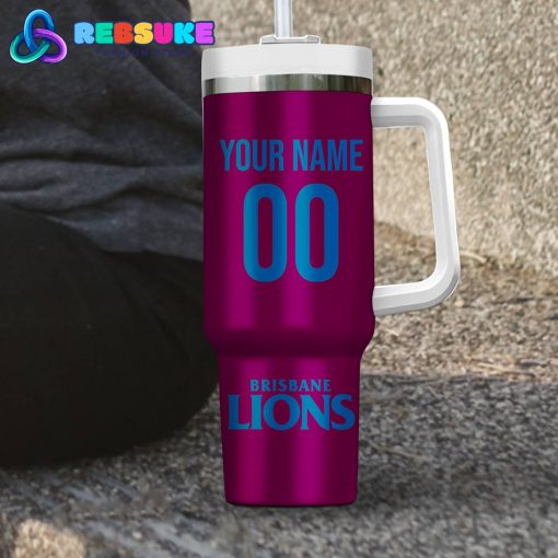 Brisbane Lions AFL Custom Name 40 oz Stanley Tumbler