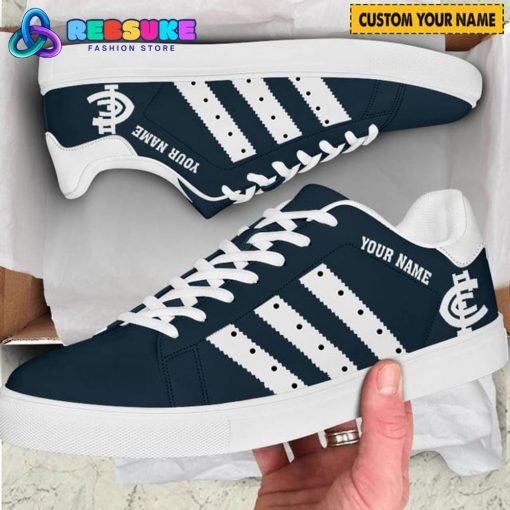 Carlton Blues AFL Custom Name Stan Smith Shoes