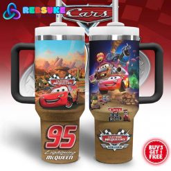 Cars Lightning McQueen On The Road Stanley Tumbler