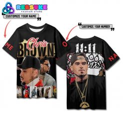 Chris Brown 11:11 Tour 2024 New Oversize Black Shirt