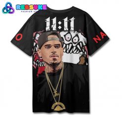 Chris Brown 1111 Tour 2024 New Oversize Black Shirt