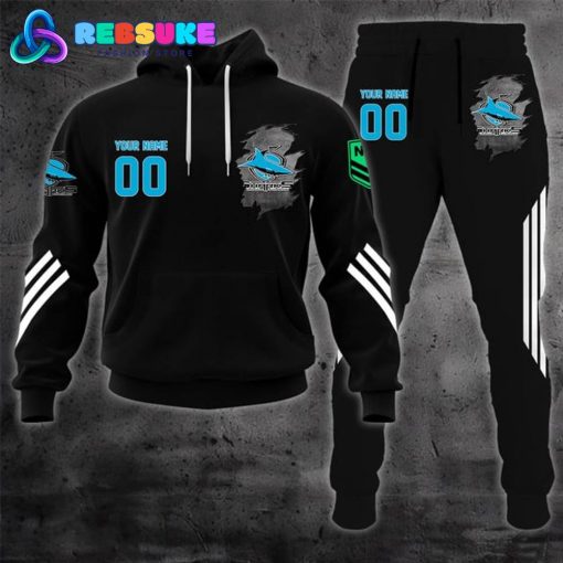 Cronulla-Sutherland Sharks NRL Customized Combo Hoodie, Pants