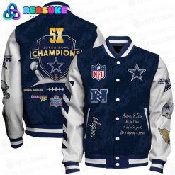 Dallas Cowboys 5X Super Bowl Champions Baseball Jacket