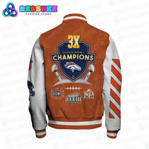 Denver Broncos 3X Super Bowl Champions Baseball Jacket