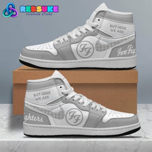 Foo Fighters American Rock Band Gray White Nike Air Jordan 1