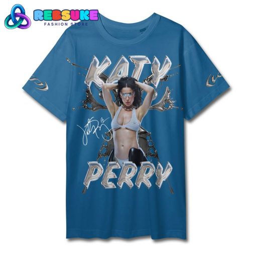 Katy Perry Out Now Woman’s World 2024 Blue Shirt