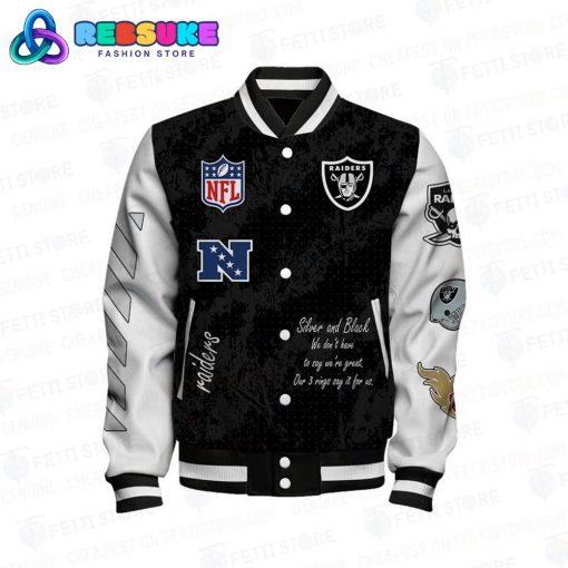 Las Vegas Raiders 3X Super Bowl Champions Baseball Jacket