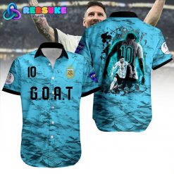 Lionel Messi GOAT x Argentina Champions Copa America Hawaiian Shirt