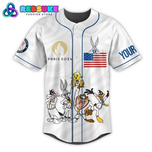 Looney Tunes Team USA Olympic Paris 2024 Customized Baseball Jersey