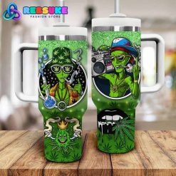 Marijuana Smoking Alien 420 Stanley Tumbler