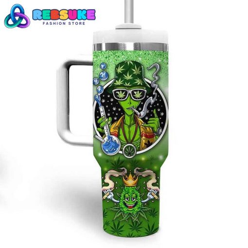 Marijuana Smoking Alien 420 Stanley Tumbler