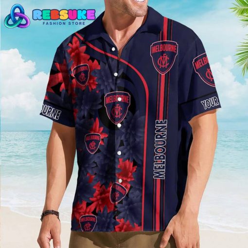 Melbourne Demons New AFL Customized Hawaiian Shirt