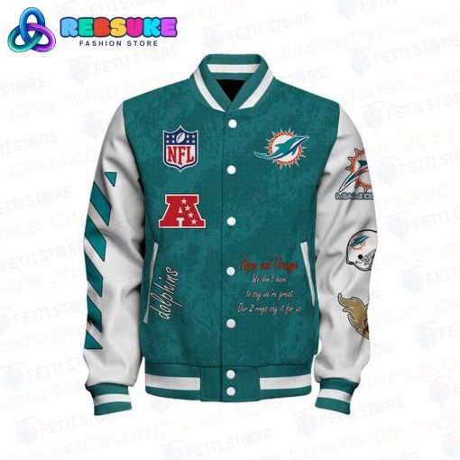 Miami Dolphins 2X Super Bowl Champions Baseball Jacket