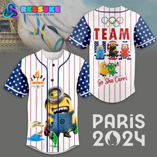 Minions Team USA Olympic Paris 2024 Baseball Jersey