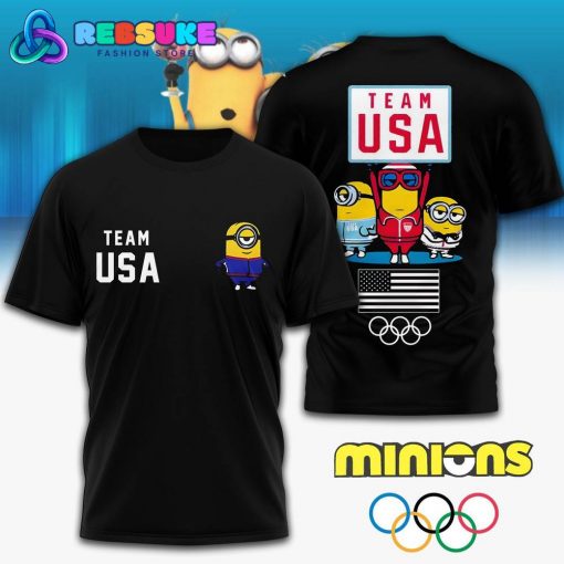 Minions Team USA Olympic Paris 2024 Black Shirt