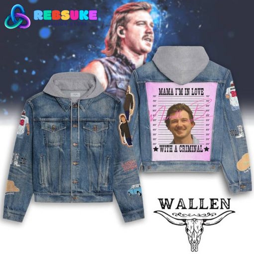 Morgan Wallen With A Criminal Hoodie Denim Jacket