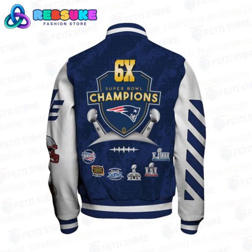 New England Patriots 6X Super Bowl Champions Baseball Jacket