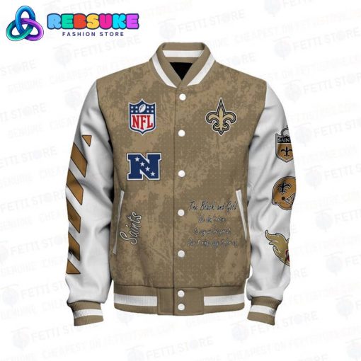 New Orleans Saints X Super Bowl Champions Baseball Jacket