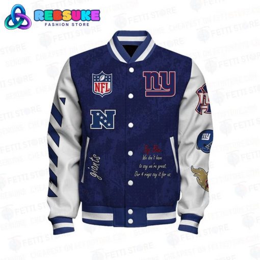 New York Giants 4X Super Bowl Champions Baseball Jacket