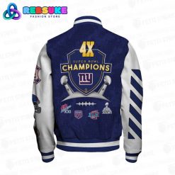 New York Giants 4X Super Bowl Champions Baseball Jacket