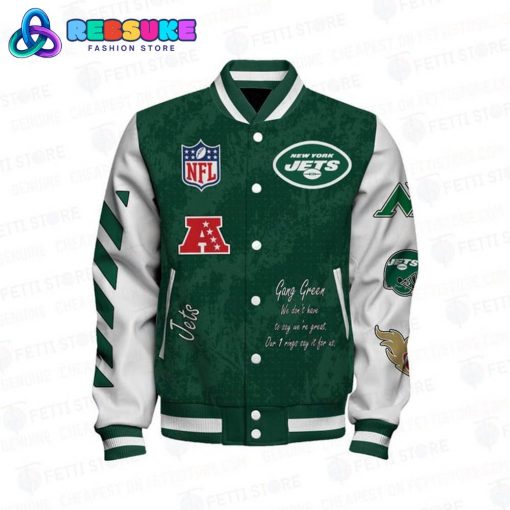 New York Jets X Super Bowl Champions Baseball Jacket