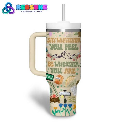 Noah Kahan American Singer 2024 Tour Beige Stanley Tumbler