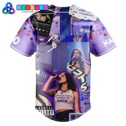 Olivia Rodrigo Guts World Tour Customized Baseball Jersey