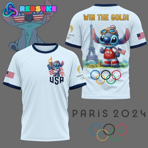 Olympic Paris 2024 Stitch Team USA Shirt