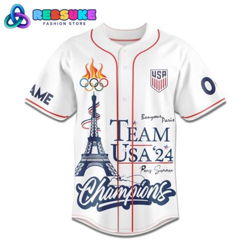 Olympic Paris 2024 Team USA Champions Customized Baseball Jersey