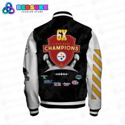 Pittsburgh Steelers 6X Super Bowl Champions Baseball Jacket