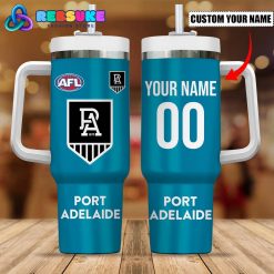 Port Adelaide AFL Custom Name 40 oz Stanley Tumbler