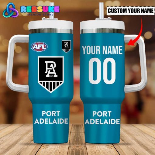 Port Adelaide AFL Custom Name 40 oz Stanley Tumbler